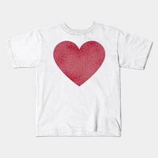 Big red shaded heart Kids T-Shirt